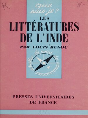 cover image of Les littératures de l'Inde